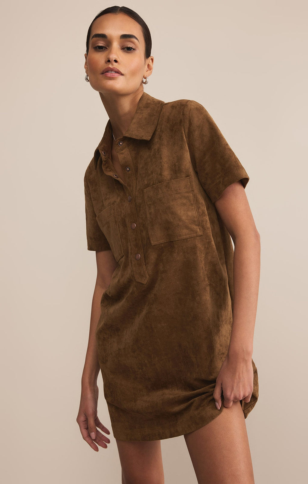 Kellie Faux Suede Mini Dress