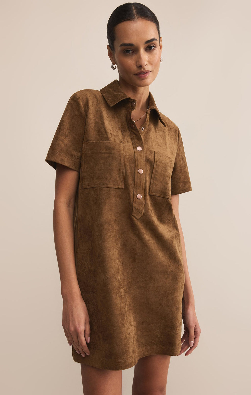 Kellie Faux Suede Mini Dress