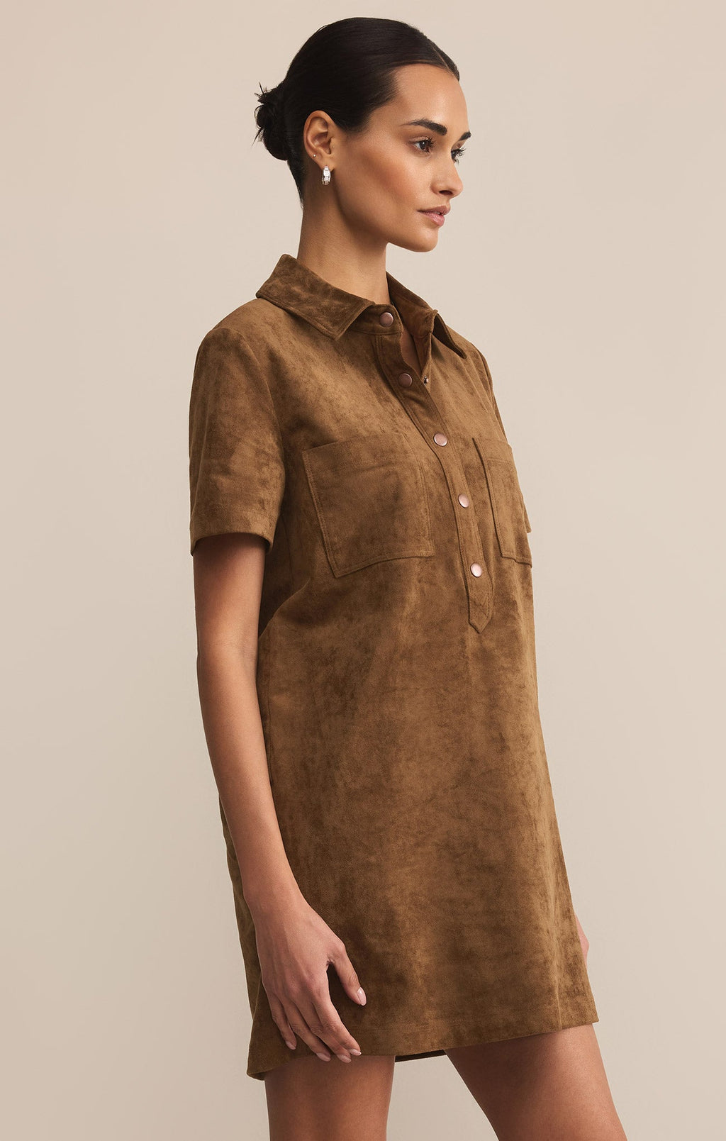 Kellie Faux Suede Mini Dress