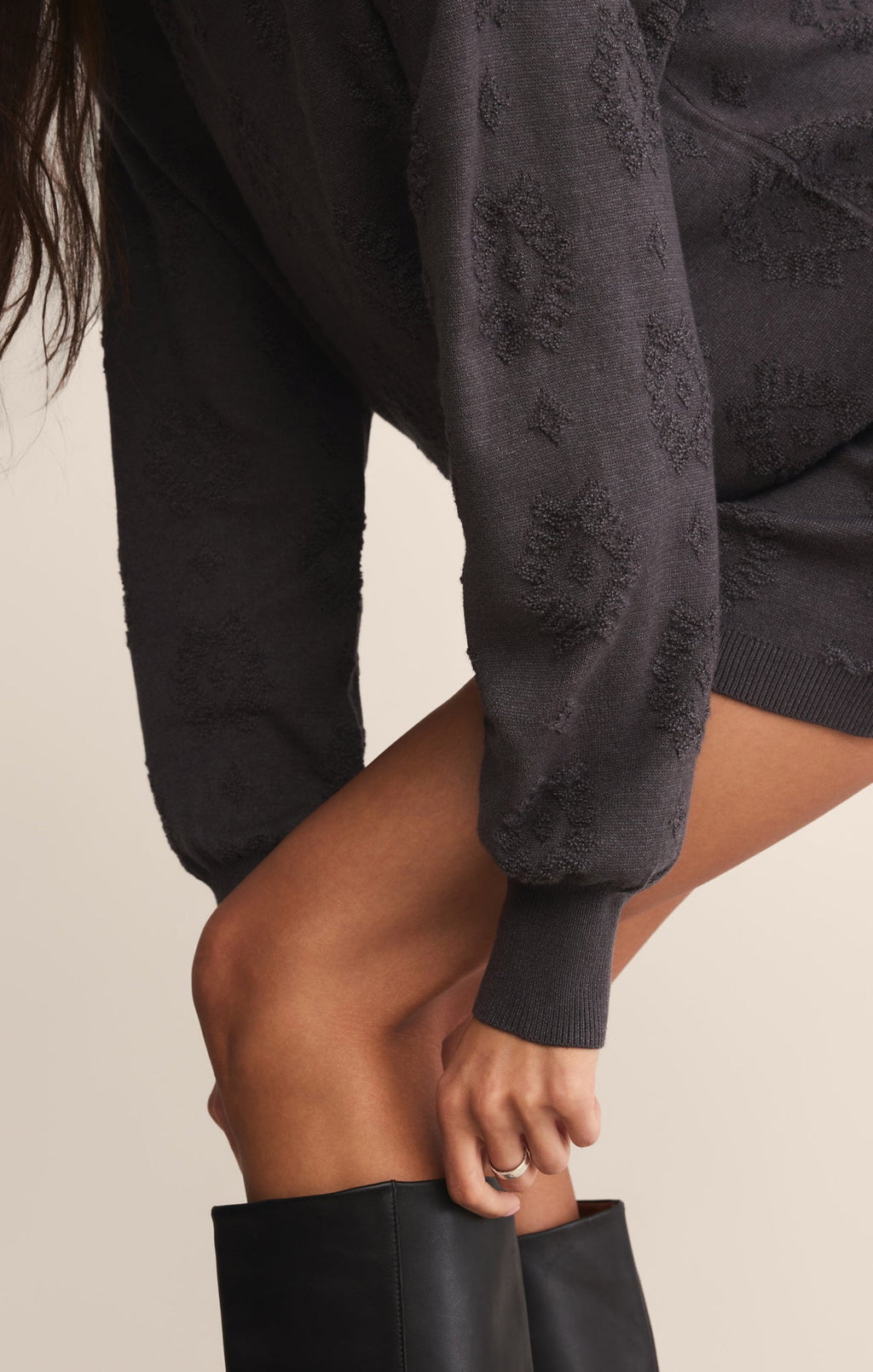 Amina Jacquard Sweater Mini Dress