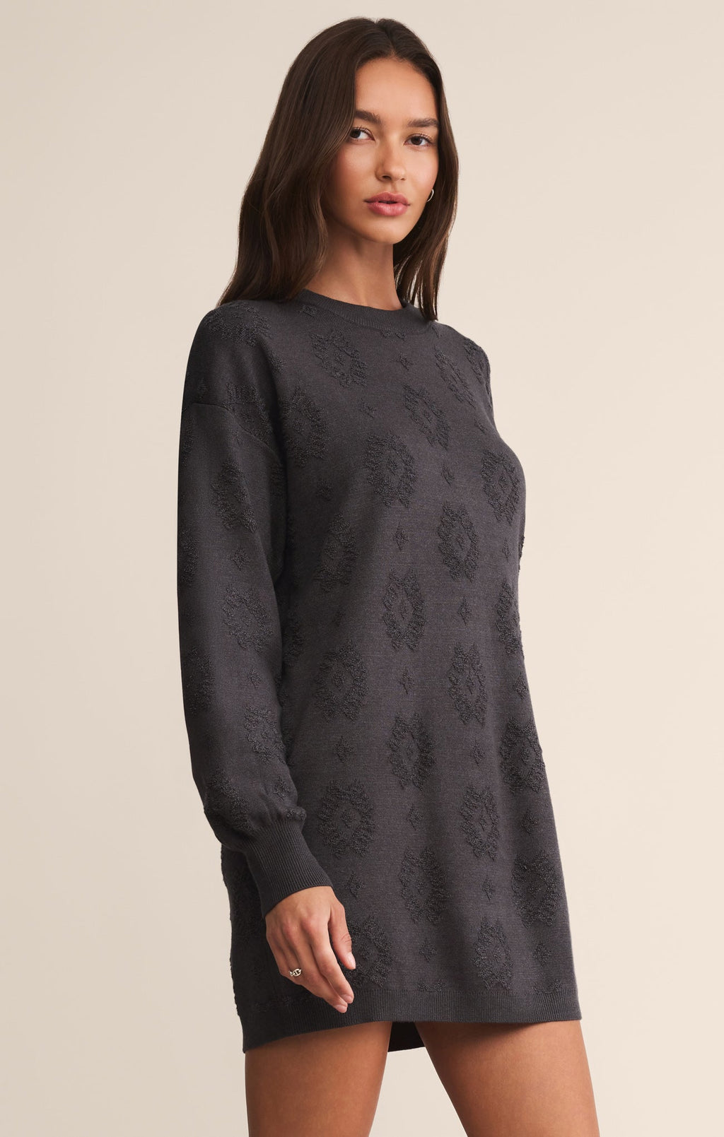 Amina Jacquard Sweater Mini Dress