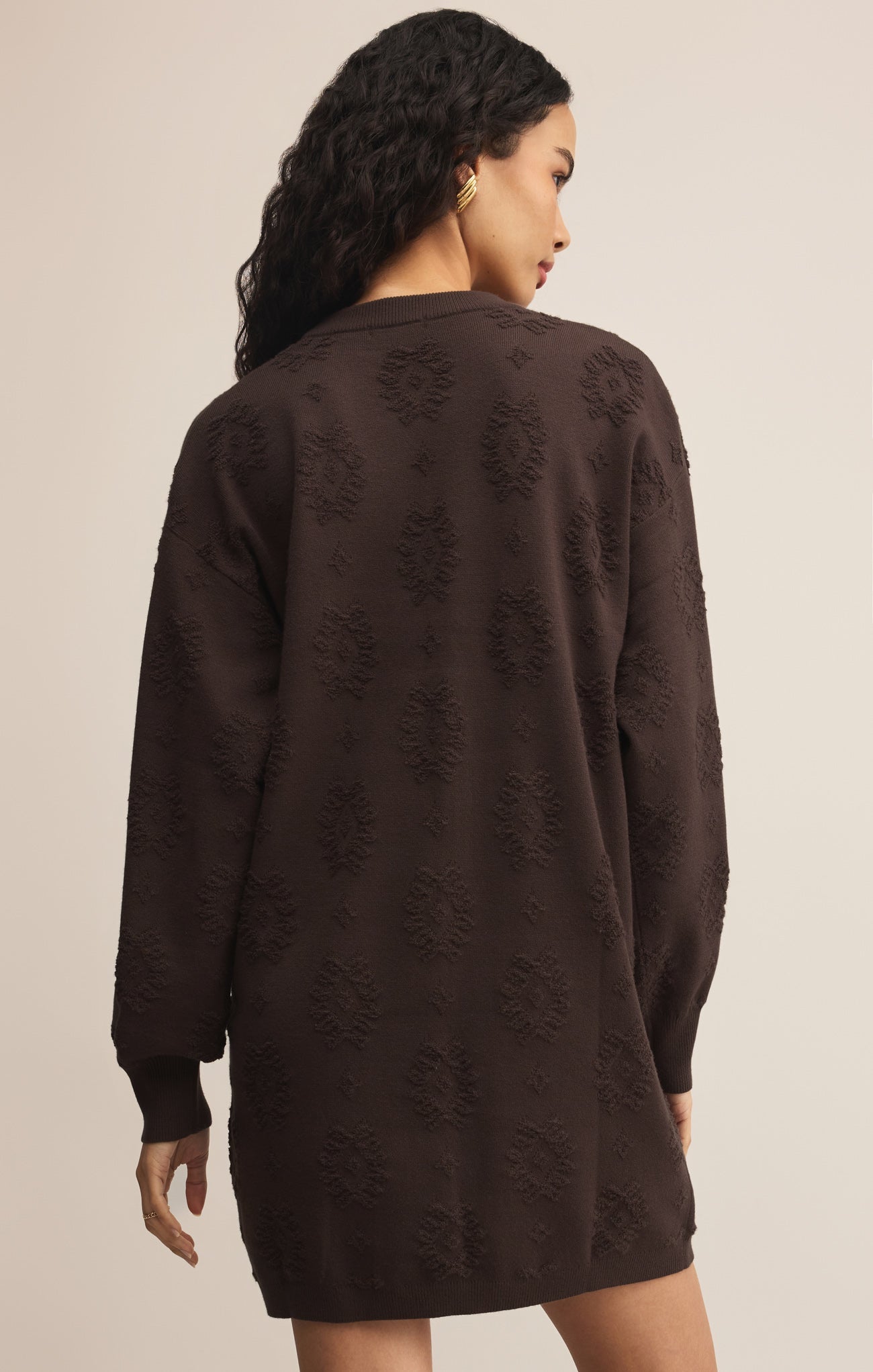 Amina Jacquard Sweater Mini Dress