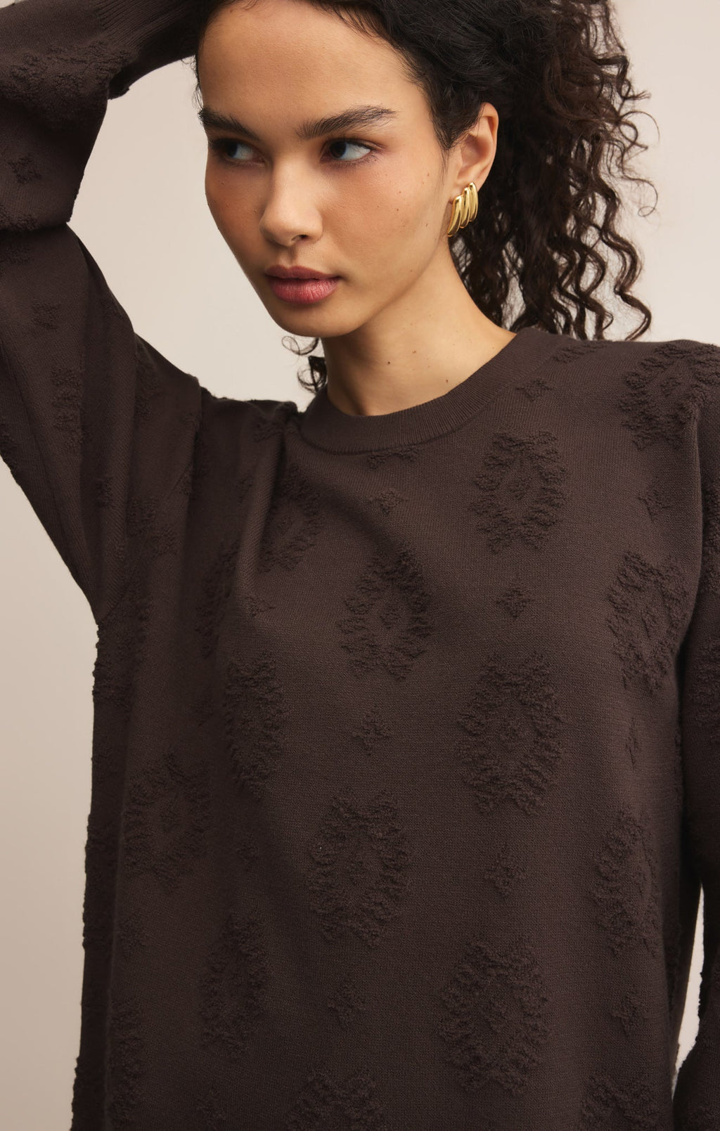 Amina Jacquard Sweater Mini Dress