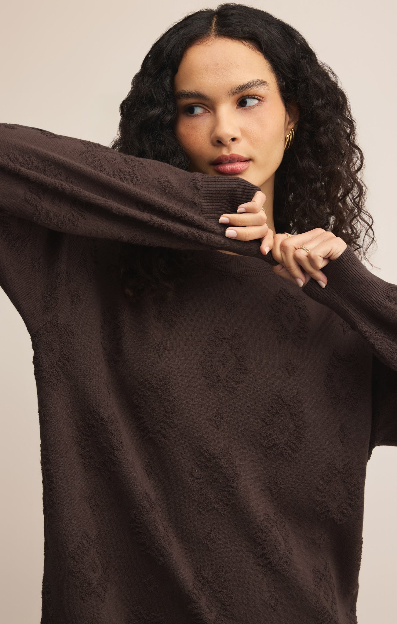 Amina Jacquard Sweater Mini Dress