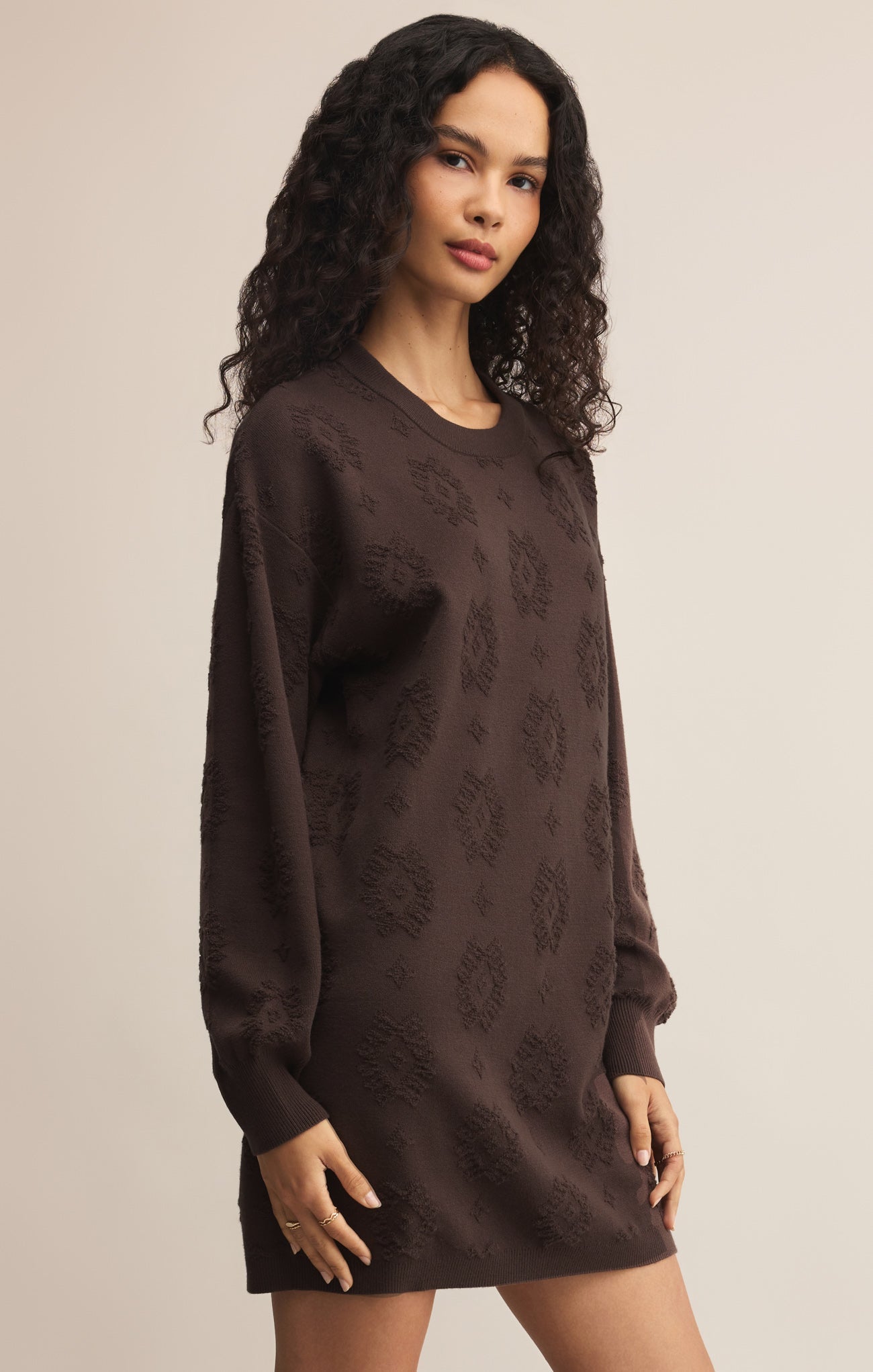 Amina Jacquard Sweater Mini Dress
