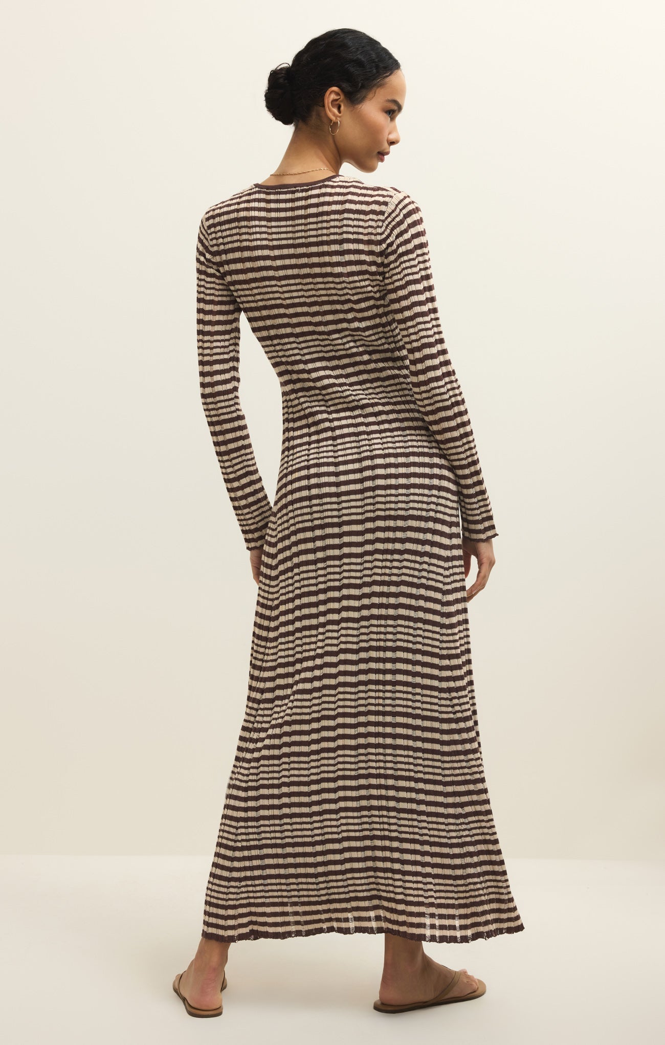 Rosetta Striped Rib Midi Dress Secondary image