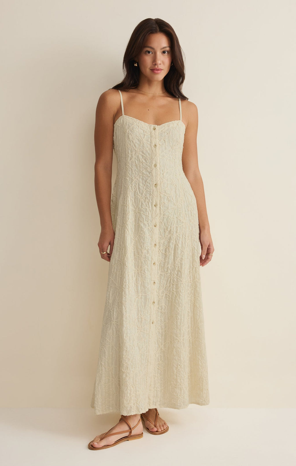 Angel Eyes Embroidered Maxi Dress
