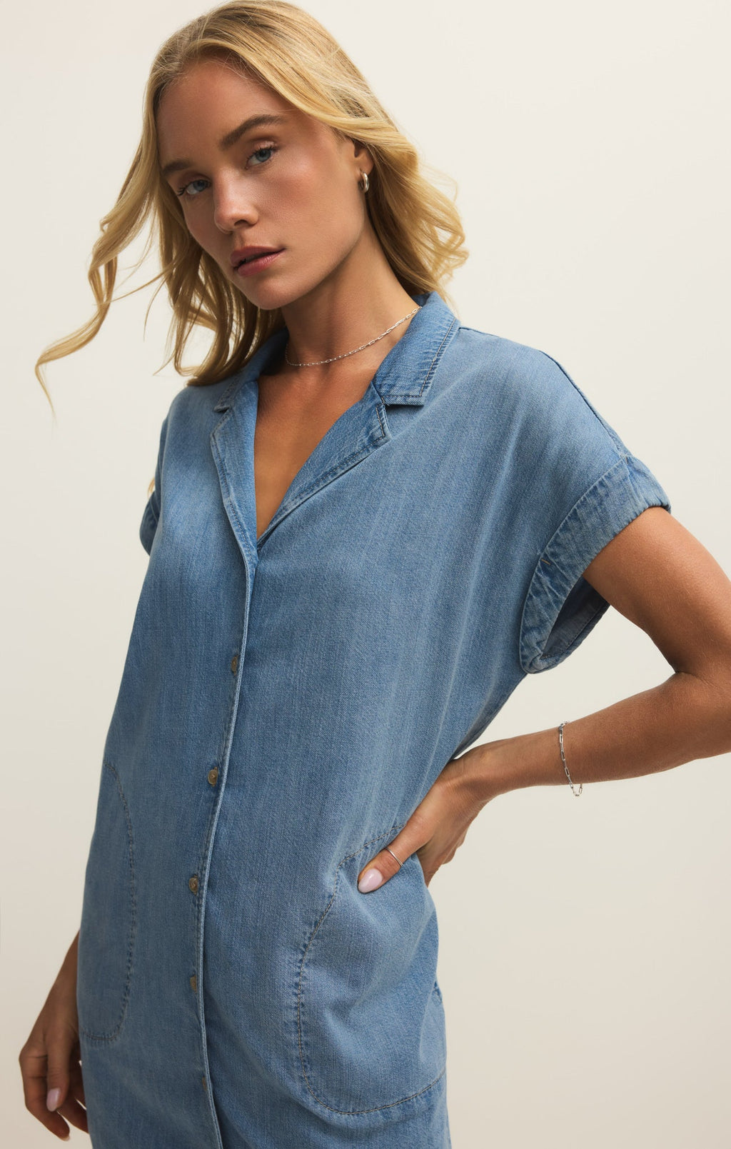 Napa Lightweight Denim Mini Dress