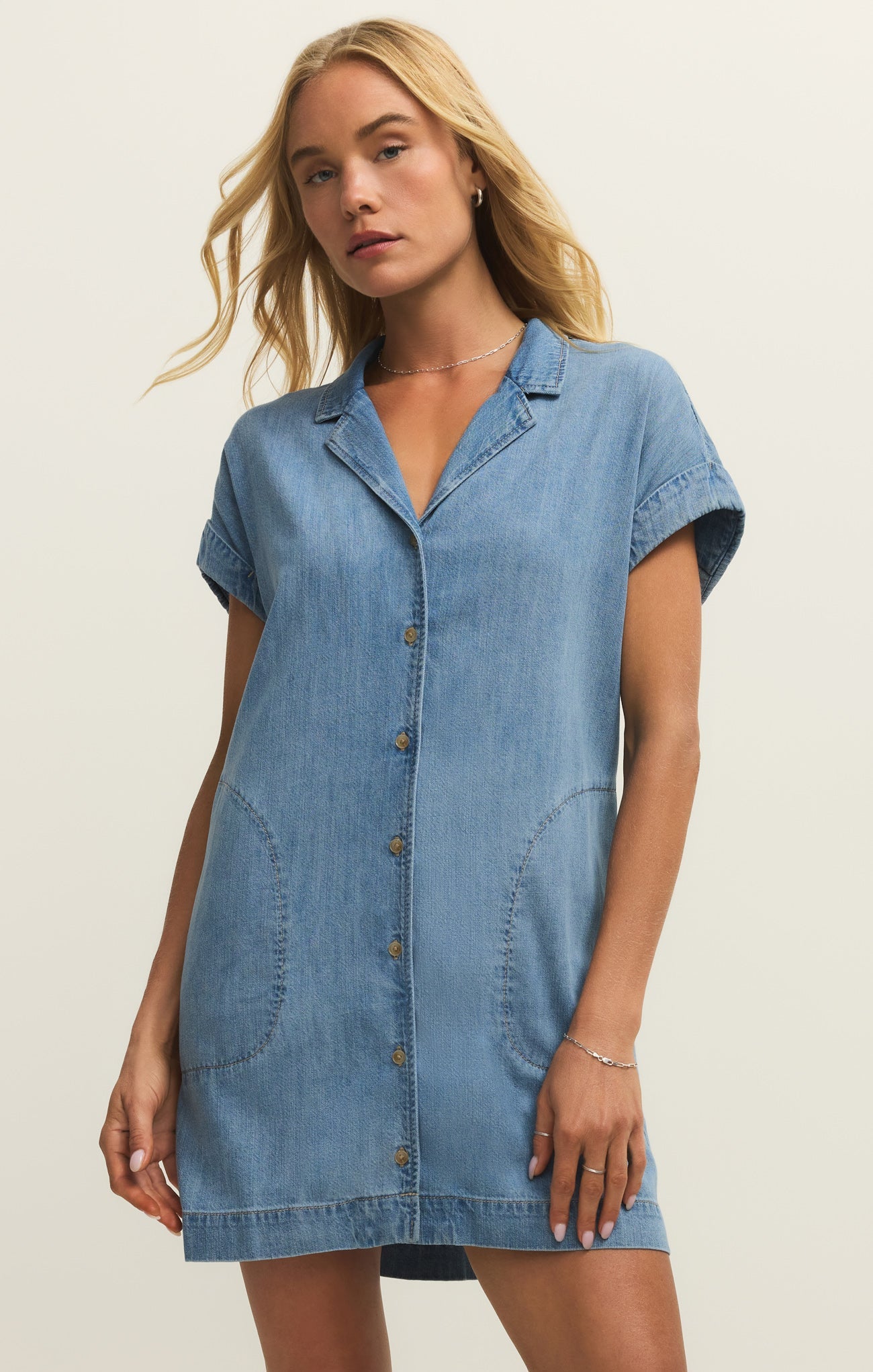 Napa Lightweight Denim Mini Dress Secondary image