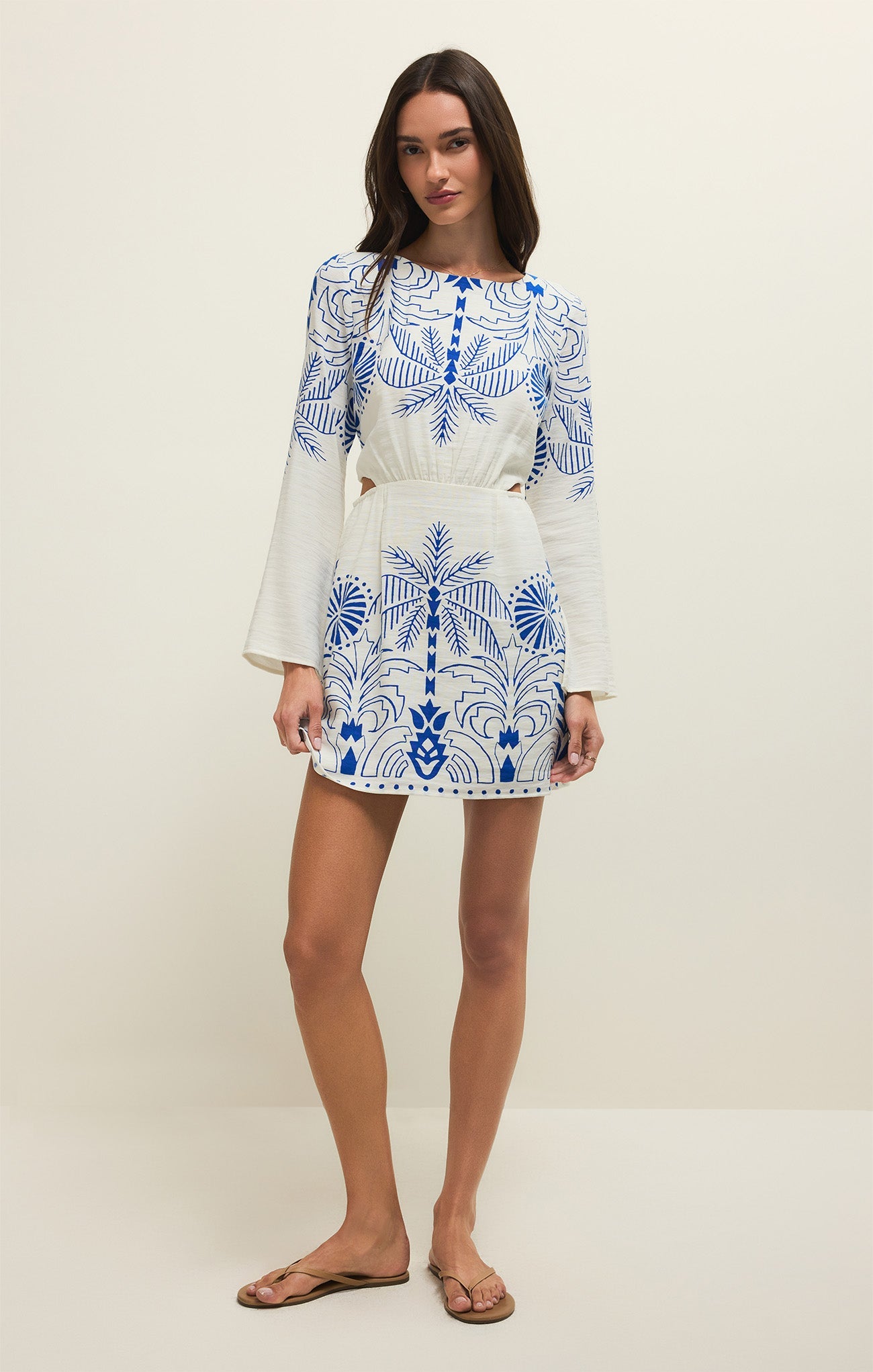 Tahina Airy Palm Mini Dress Secondary image