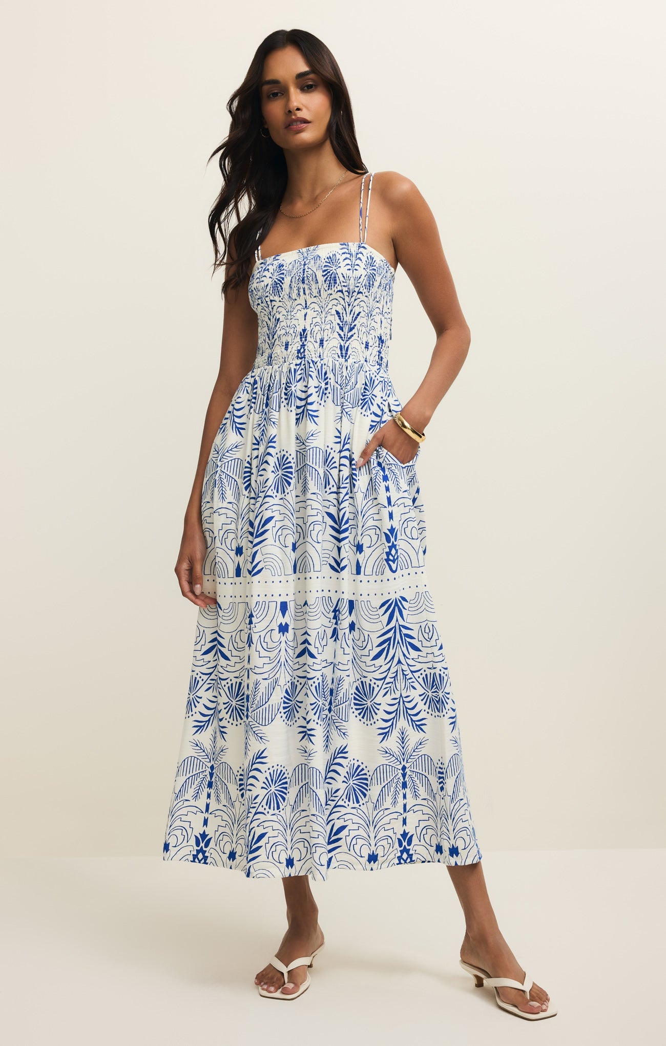 Nadine Airy Palm Maxi Dress Secondary image