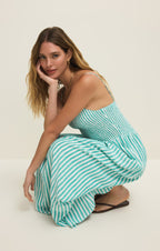 Bayside Stripe Linen Maxi Dress