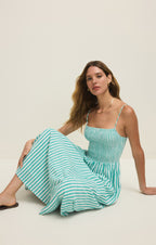 Bayside Stripe Linen Maxi Dress