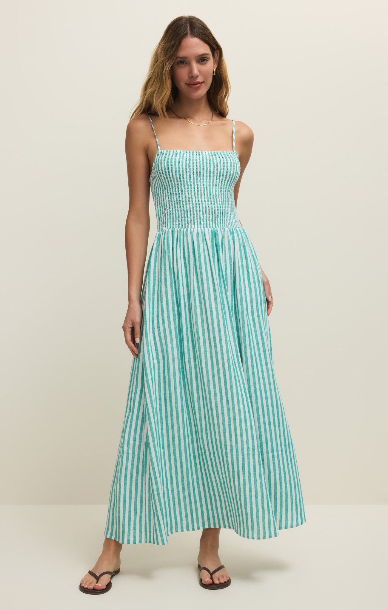 Bayside Stripe Linen Maxi Dress Secondary image