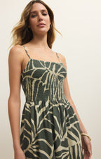 Bayside Tova Palm Linen Maxi Dress