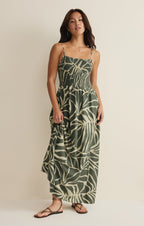 Bayside Tova Palm Linen Maxi Dress