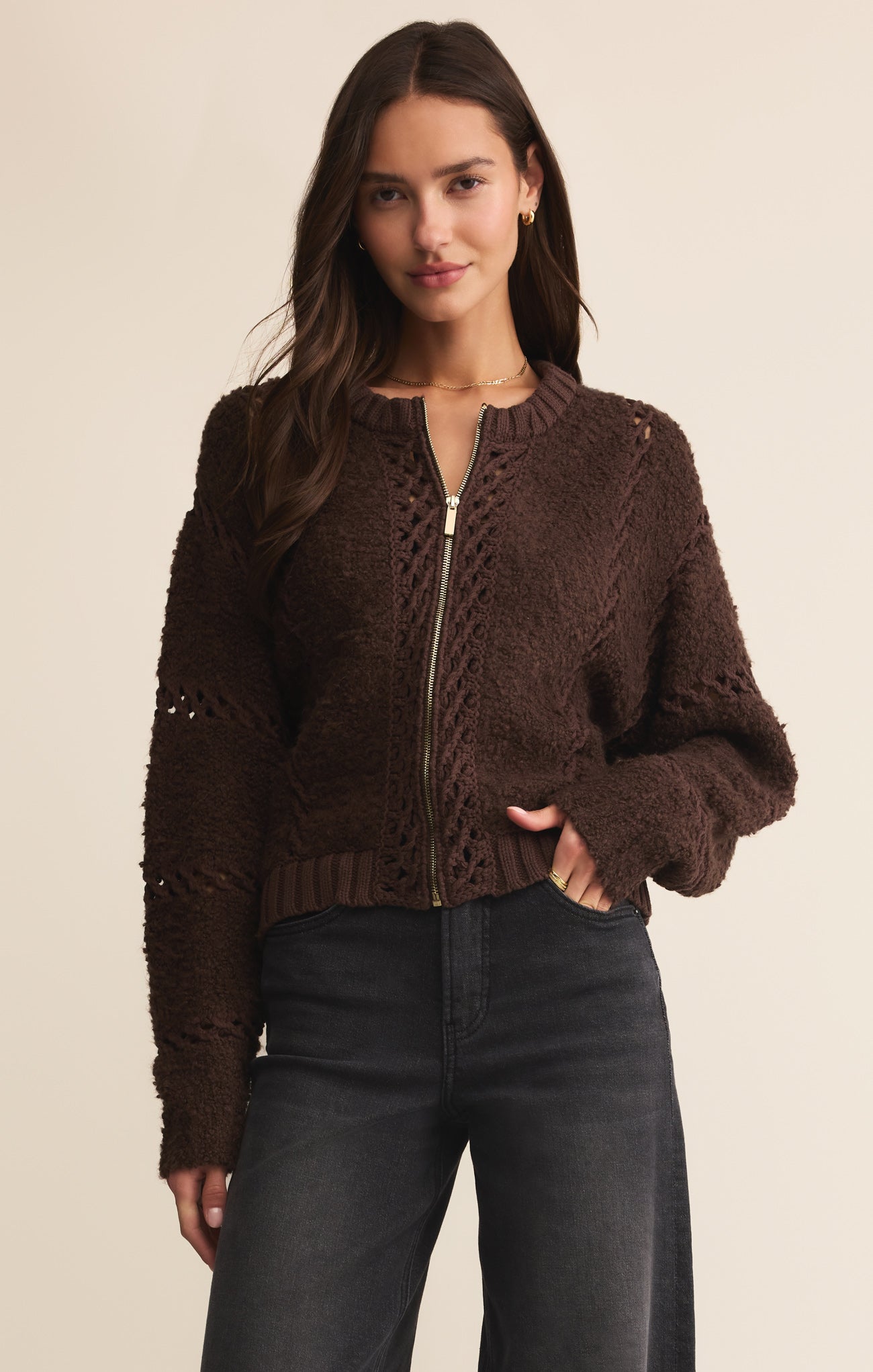 Sundance Zip-Up Sweater Jacket Main image