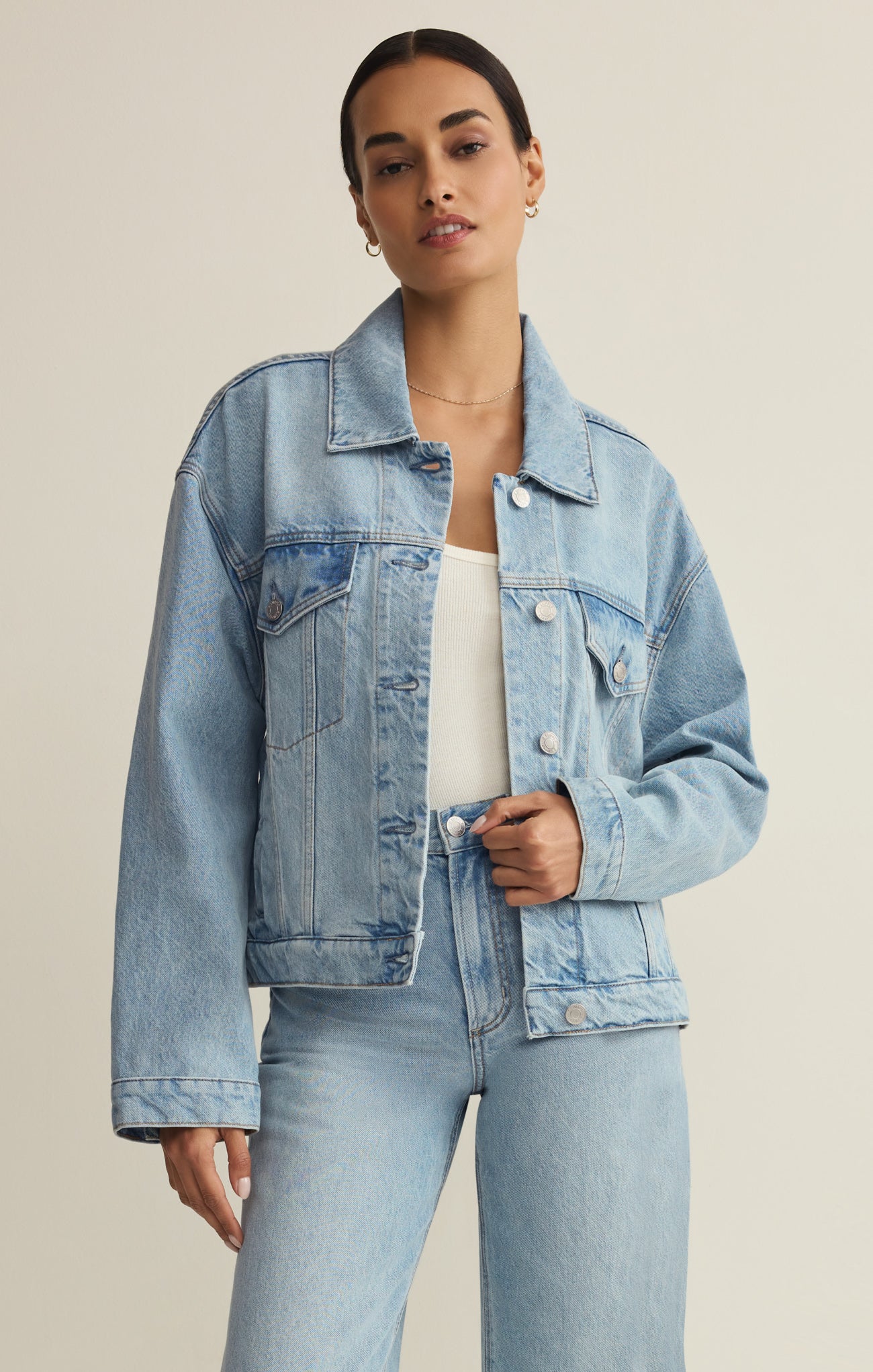 Dani Denim Trucker Jacket Main image