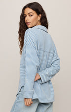 All Day Knit Denim Stripe Jacket