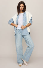 All Day Knit Denim Stripe Jacket