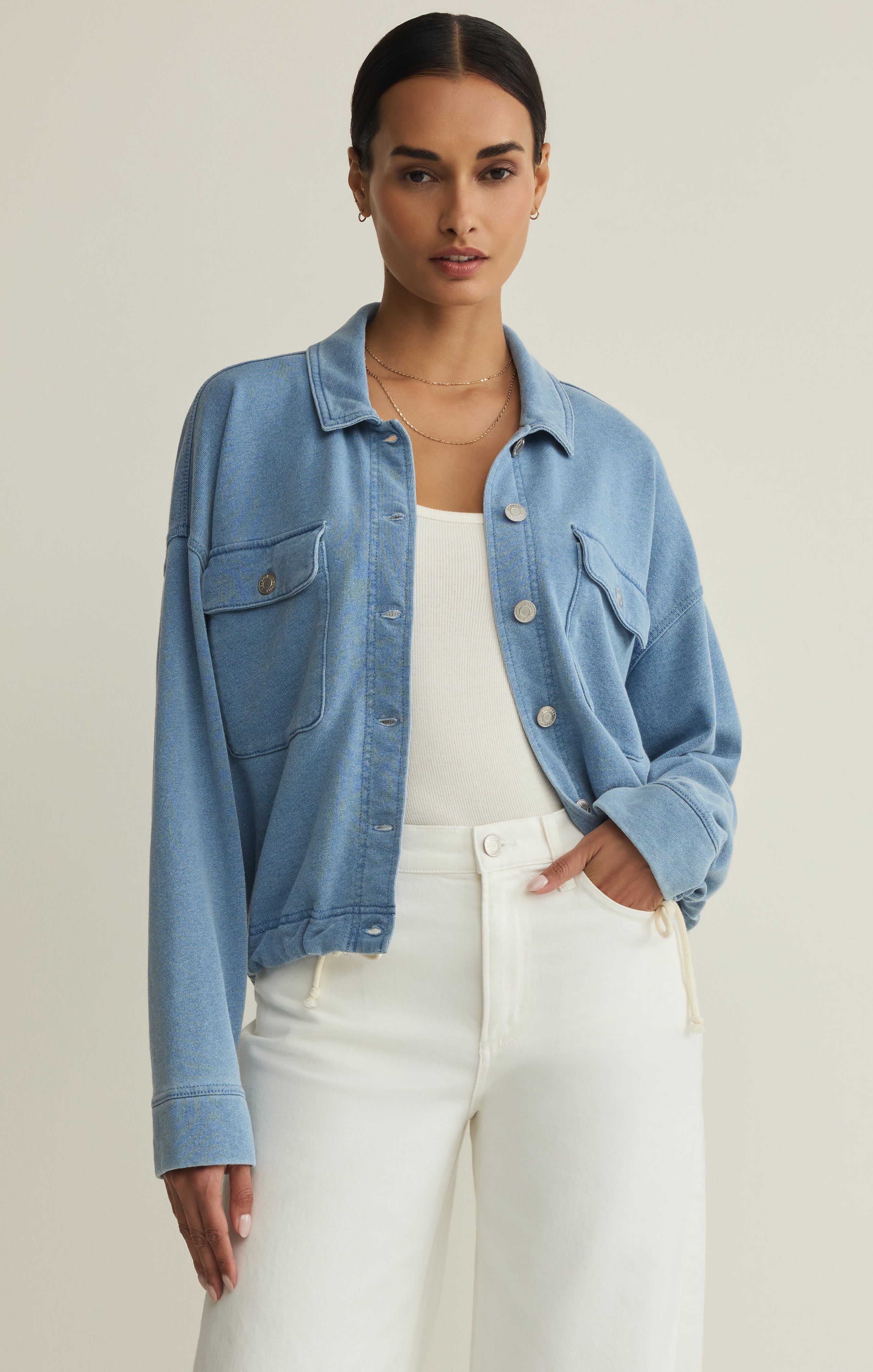 Venus Knit Denim Jacket Main image