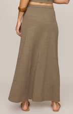Delavine Textured Midi Skirt