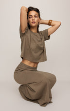 Delavine Textured Midi Skirt