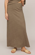 Delavine Textured Midi Skirt
