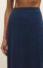 Gail Jersey Denim Midi Skirt