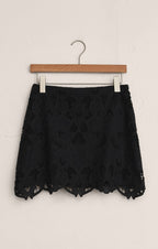 Siren Embroidered Mini Skirt