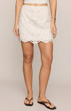 Siren Embroidered Mini Skirt