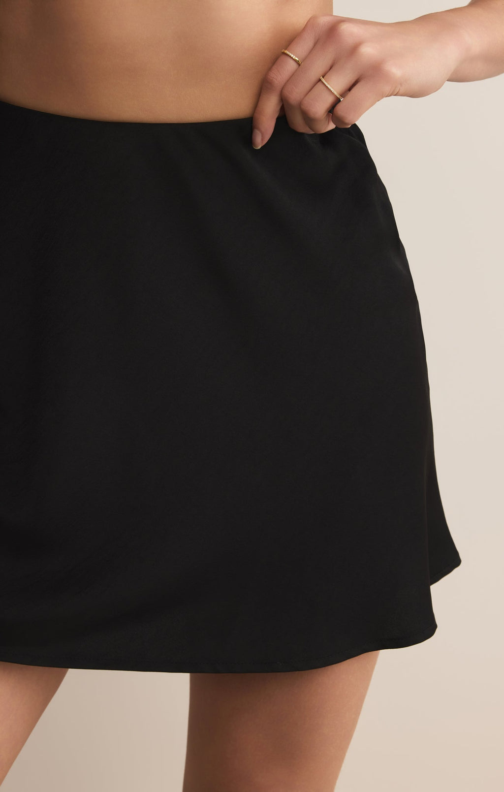 Chablis Satin Mini Skirt