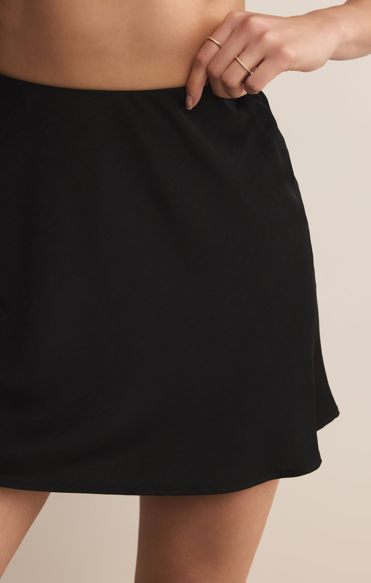 Chablis Satin Mini Skirt