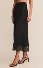 Cinder Lace Satin Midi Skirt