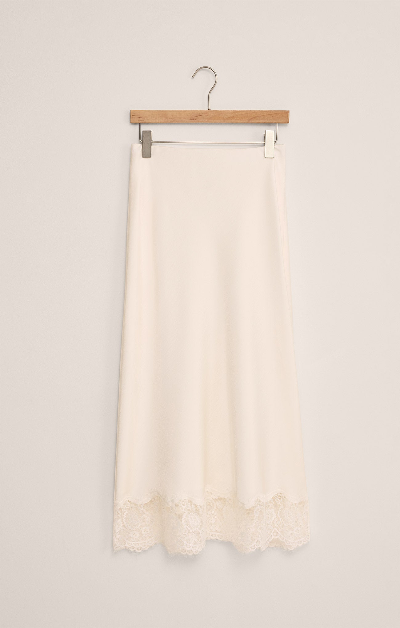 Cinder Lace Satin Midi Skirt