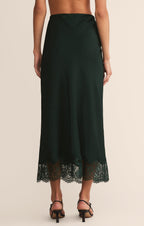Cinder Lace Satin Midi Skirt