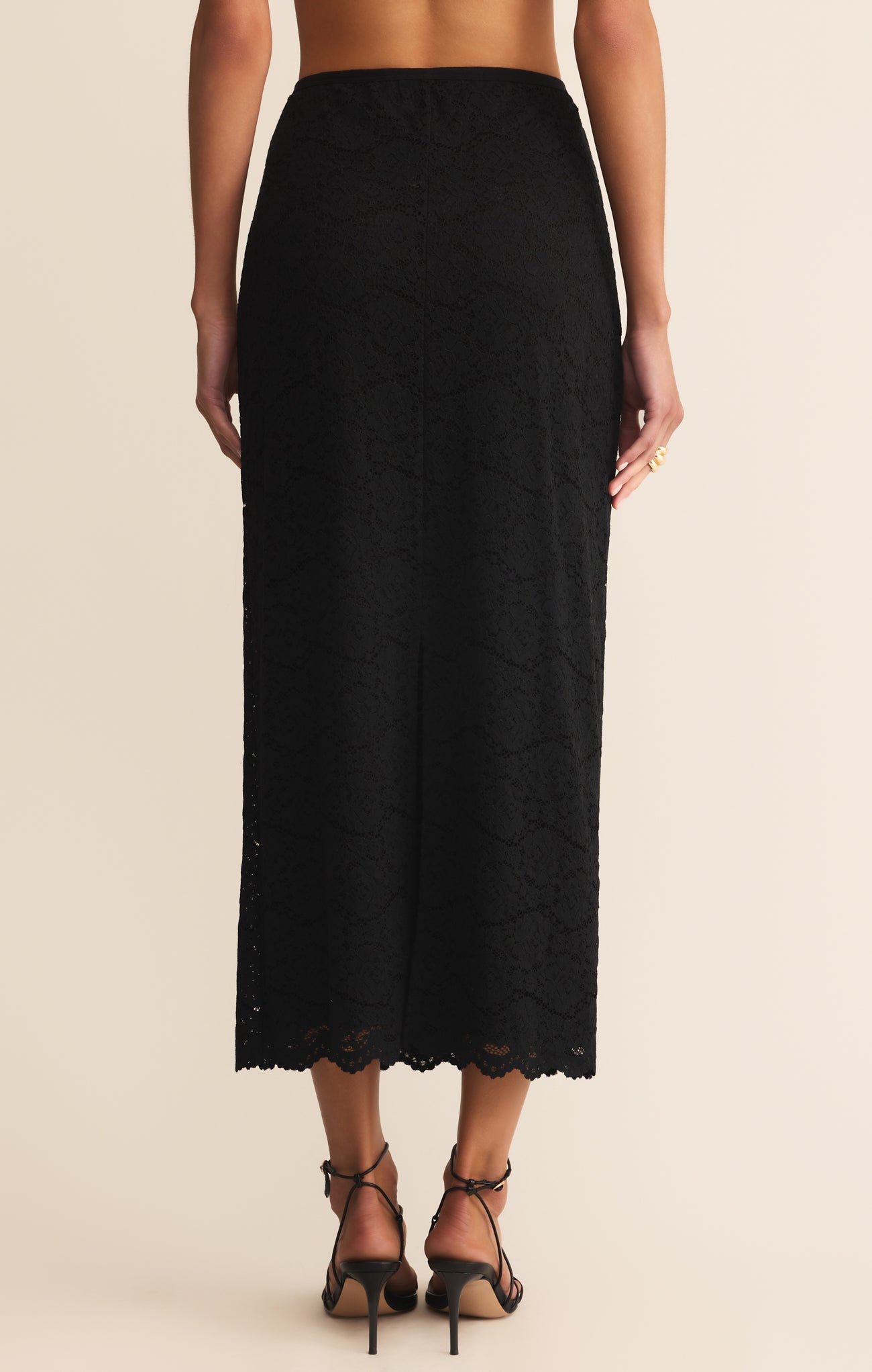 Via Lace Midi Skirt