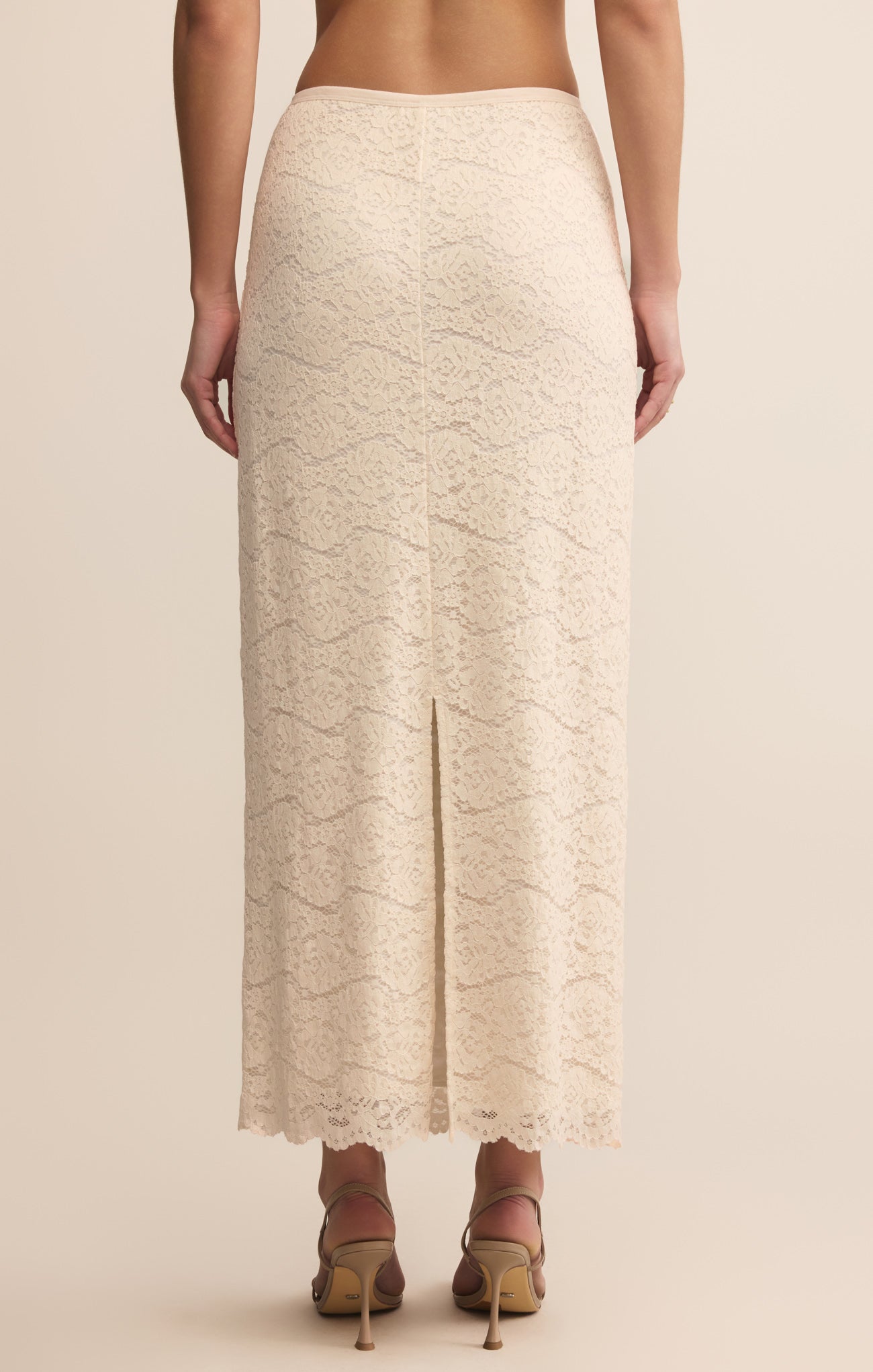 Via Lace Midi Skirt