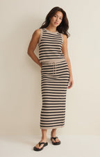 Emori Striped Midi Skirt
