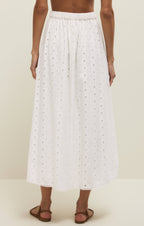 Bria Eyelet Midi Skirt