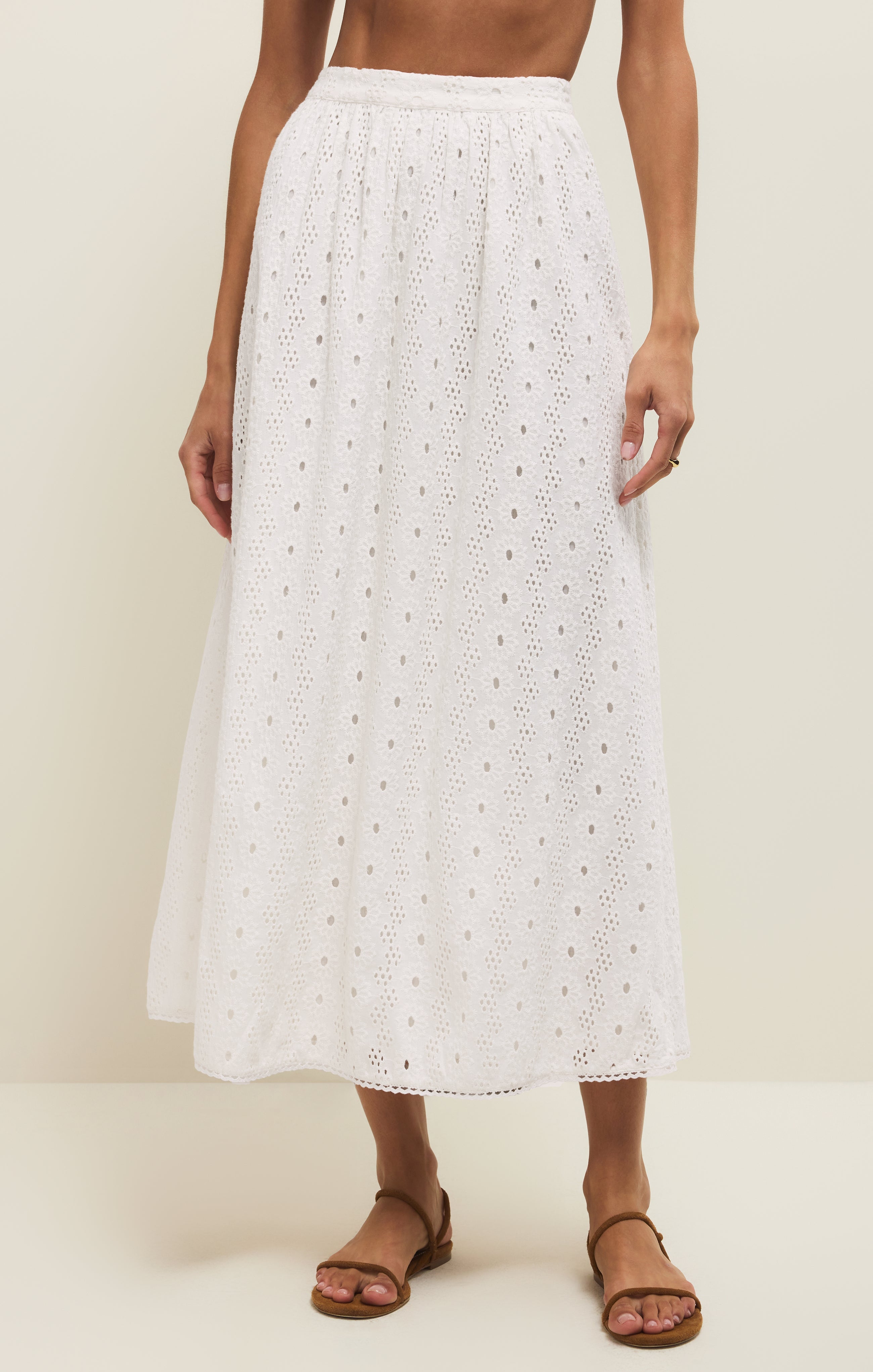 Bria Eyelet Midi Skirt Main image