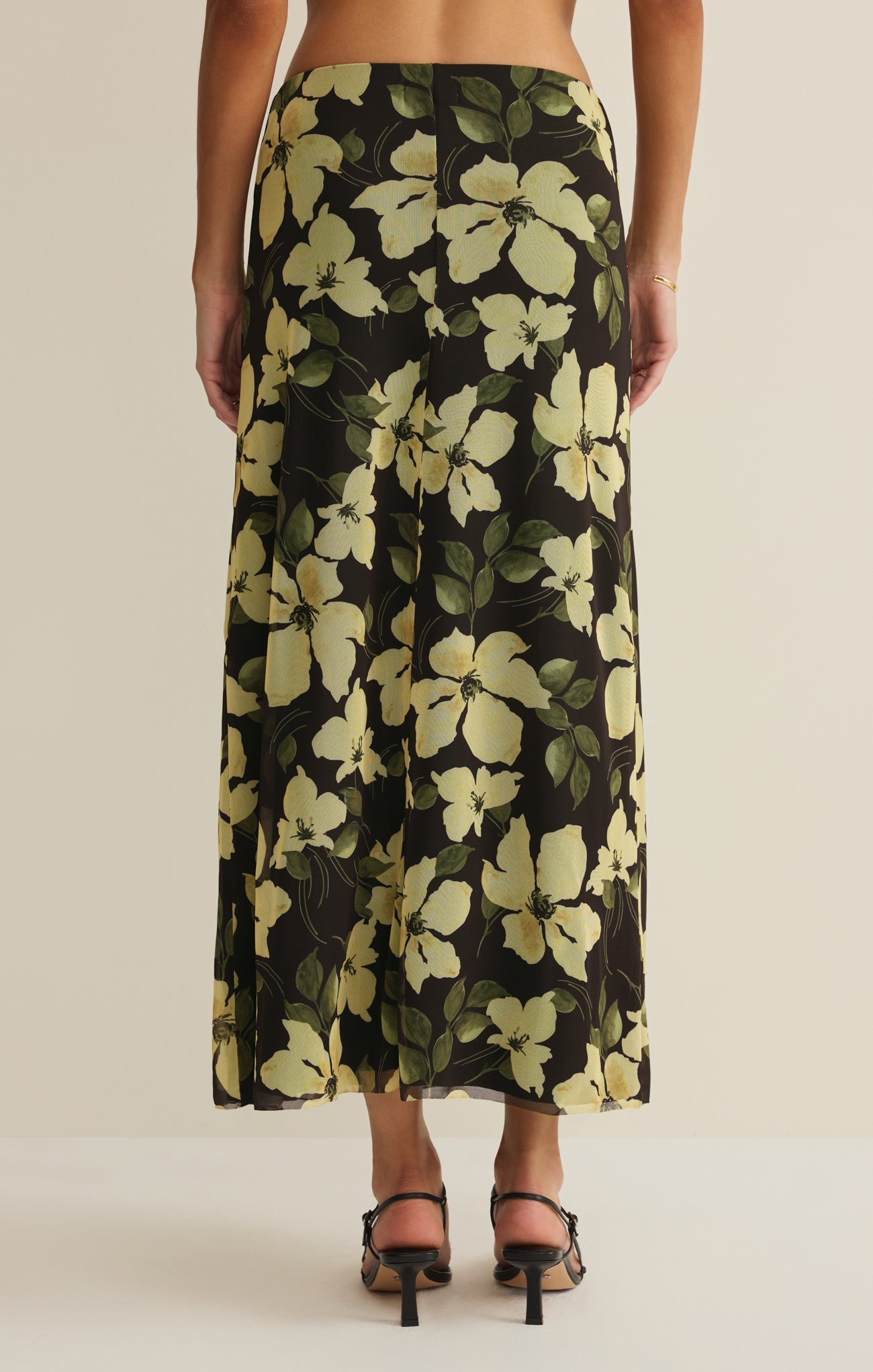 Eda Ren Floral Mesh Maxi Skirt Secondary image