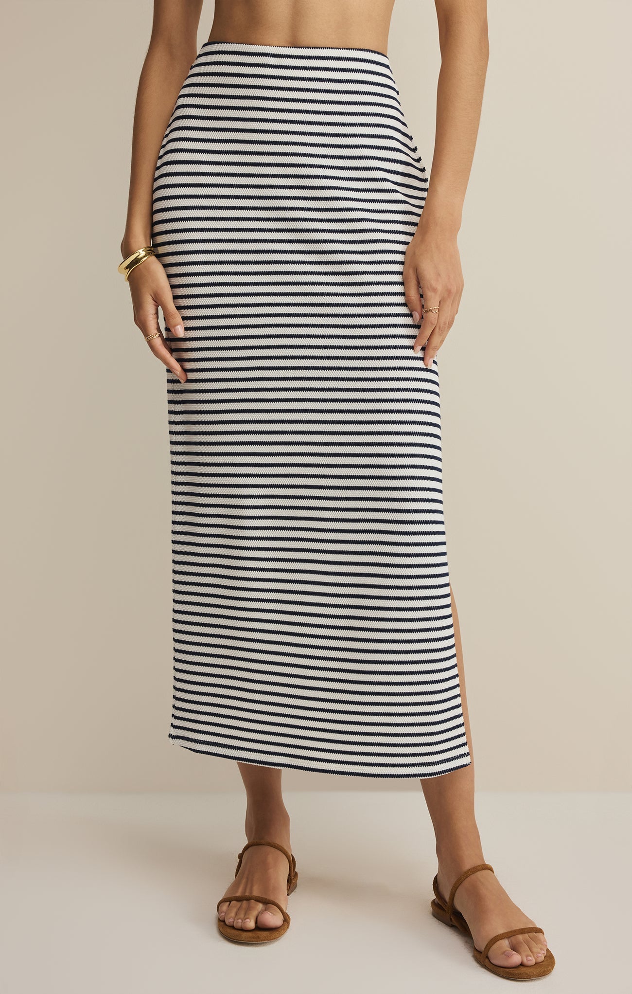 Ainslie Stripe Midi Skirt Secondary image