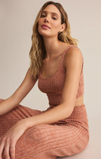 Dawn Smocked Silky Rib Pant