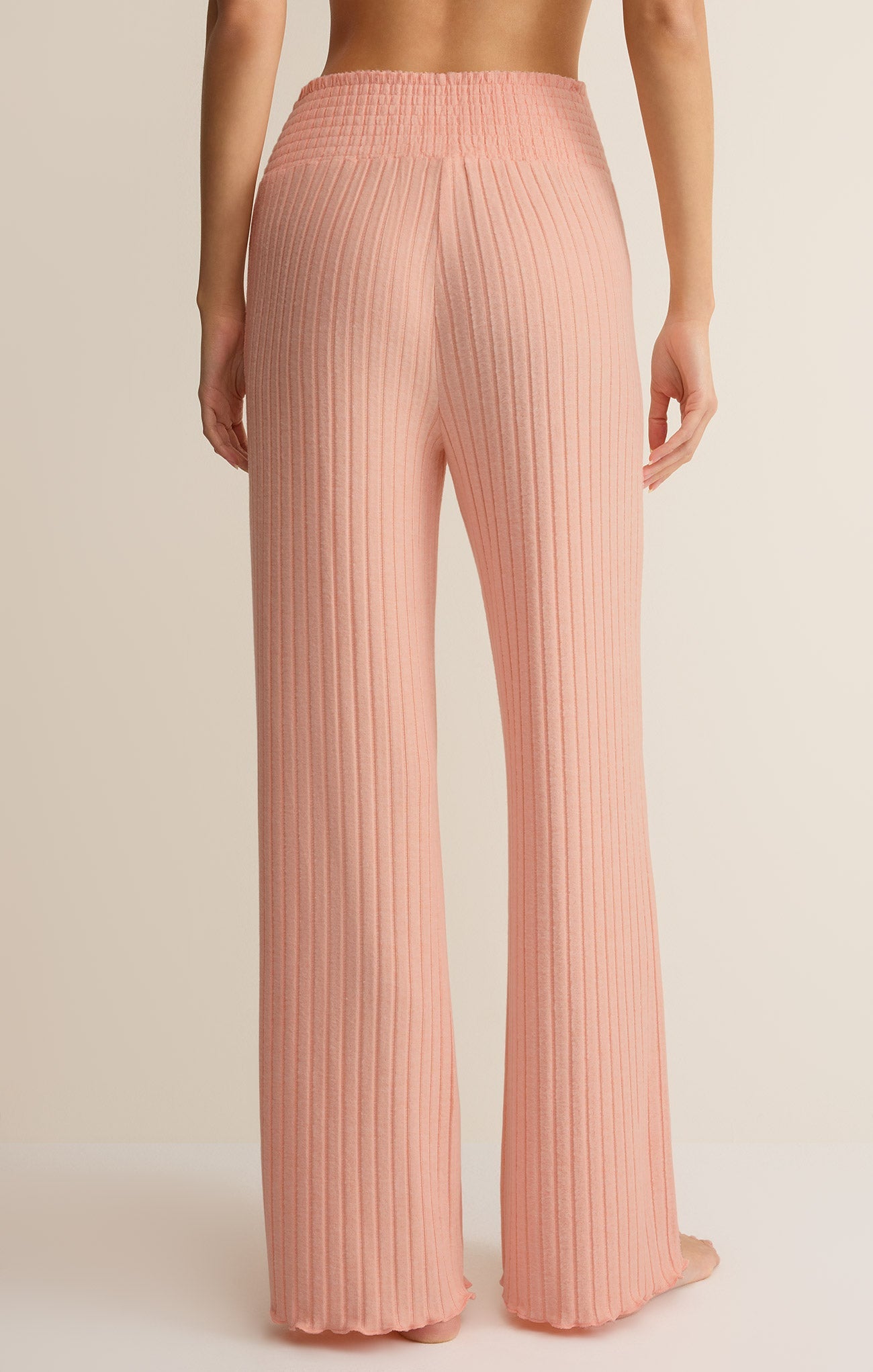 Dawn Smocked Silky Rib Pant