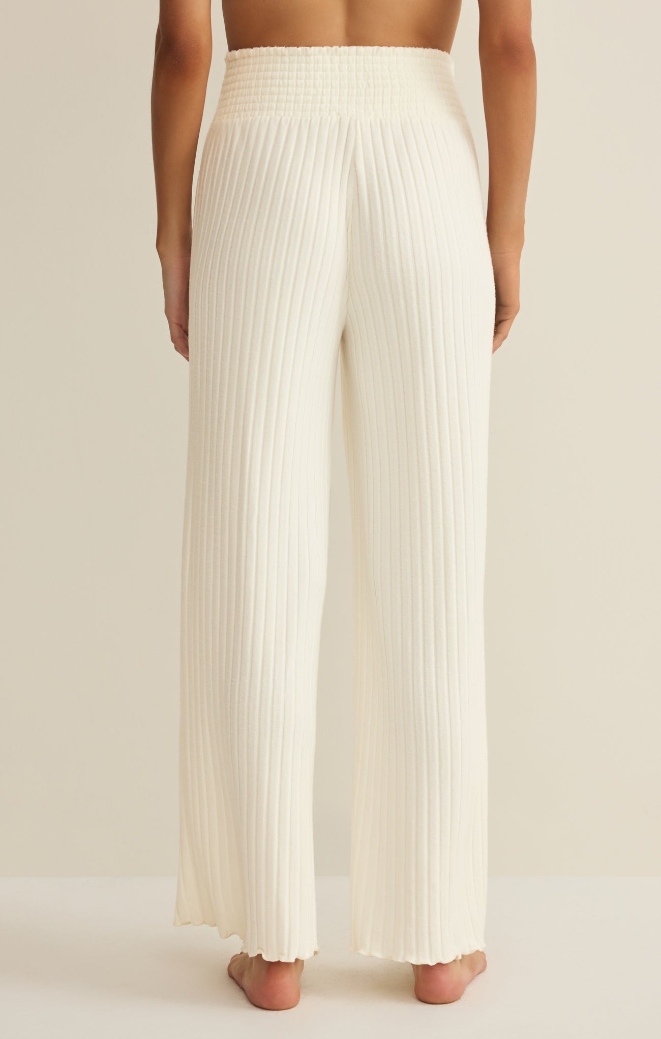 Dawn Smocked Silky Rib Pant