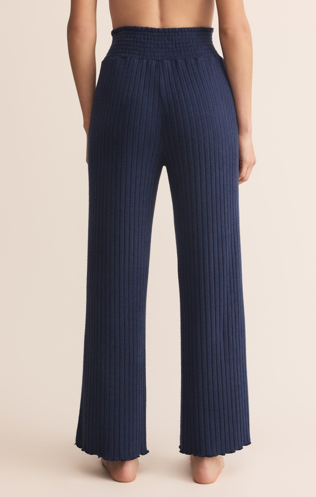 Dawn Smocked Silky Rib Pant