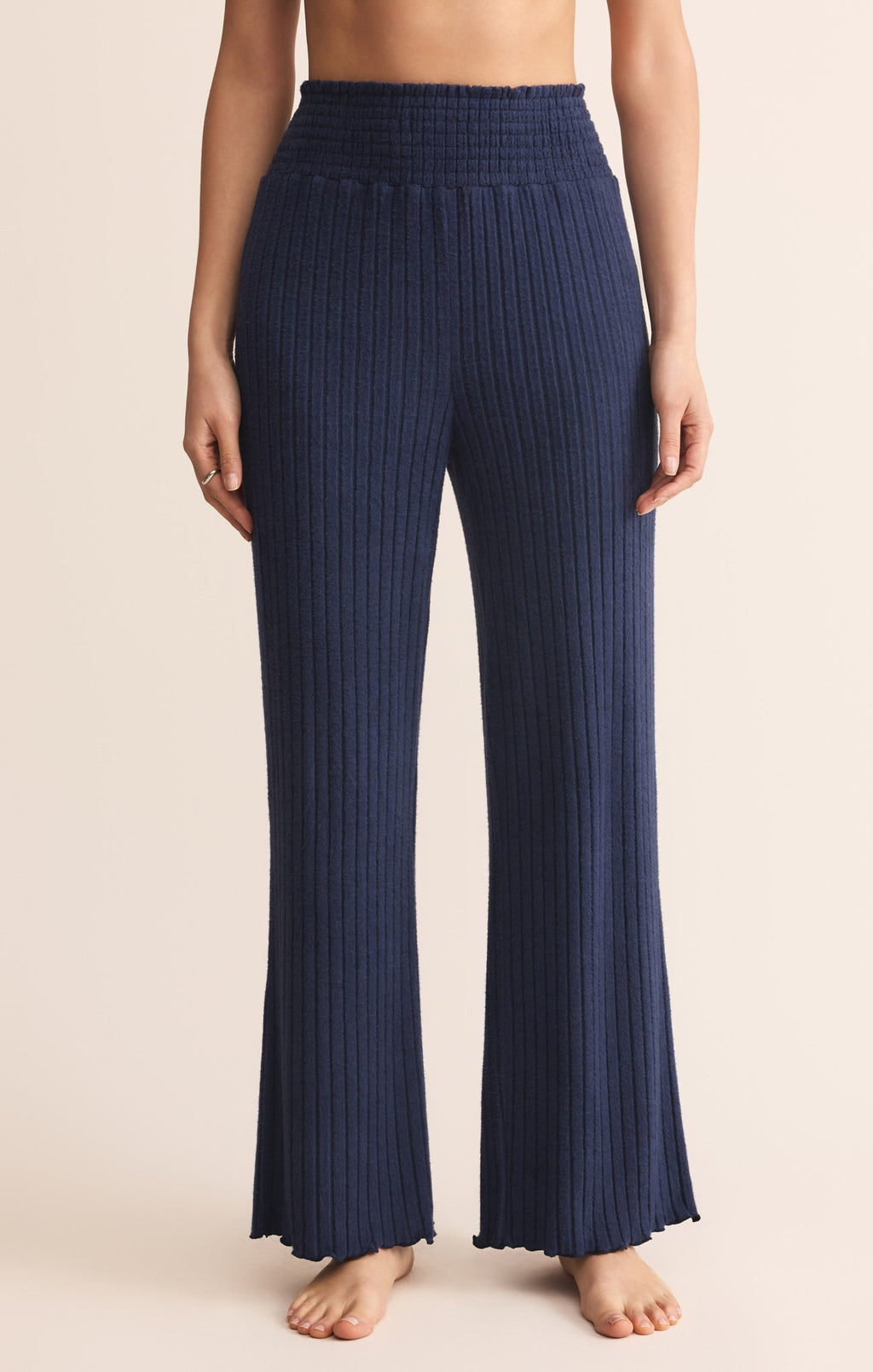 Dawn Smocked Silky Rib Pant