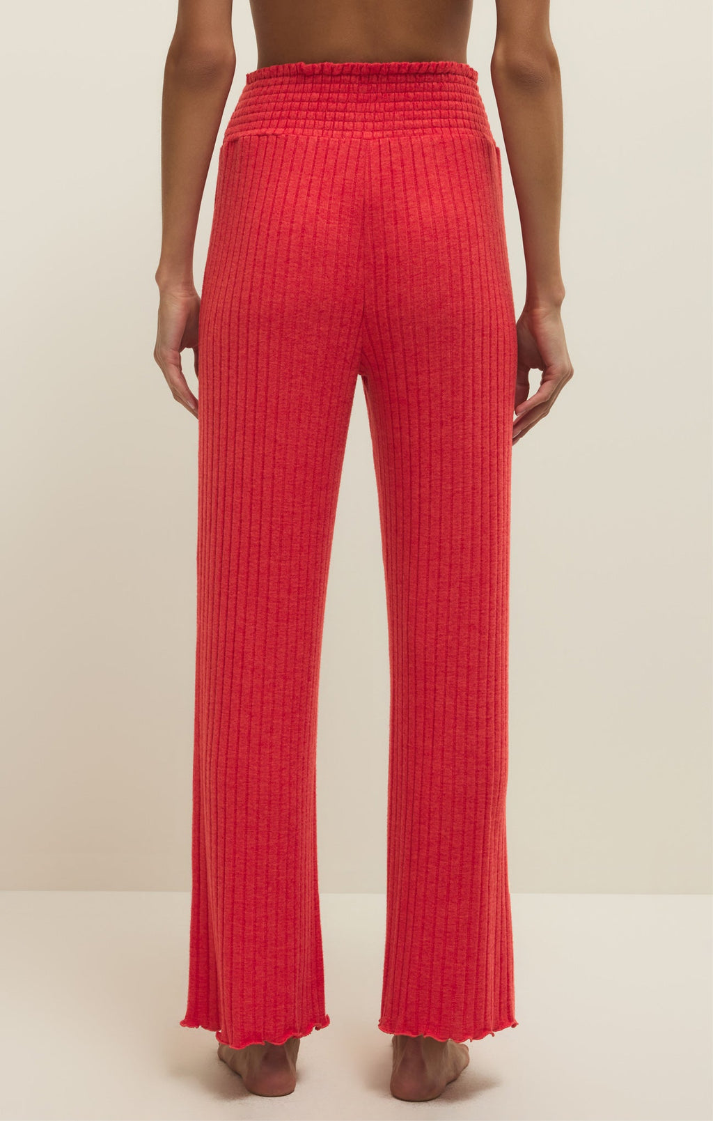 Dawn Smocked Silky Rib Pant