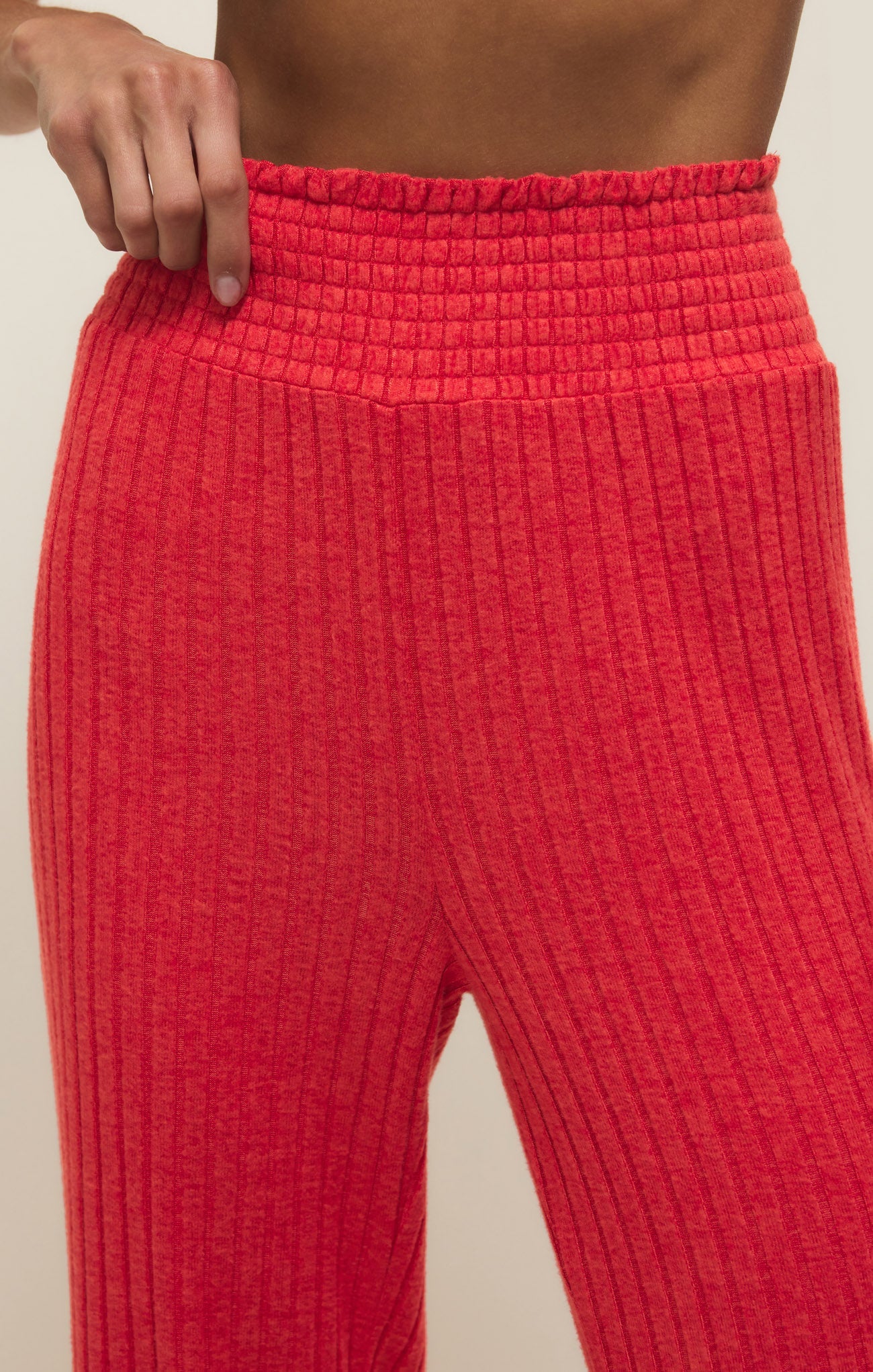 Dawn Smocked Silky Rib Pant
